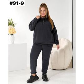 Фотография Костюм спортивный женский 91-9 black р.54-60 "HOME STYLE" недорого оптом от прямого поставщика