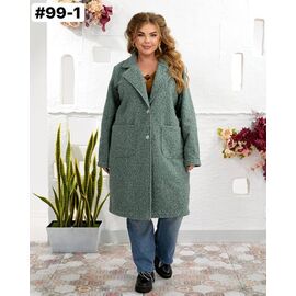 Фотография Пальто женское 99-1 green р.50-60 "HOME STYLE" недорого оптом от прямого поставщика