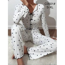 Фотография Пижама женская C0501 white р.44-50 "HOME STYLE" недорого оптом от прямого поставщика