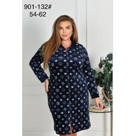 Фотография Халат женский RL901-132 navy р.54-62 "HOME STYLE" недорого оптом от прямого поставщика