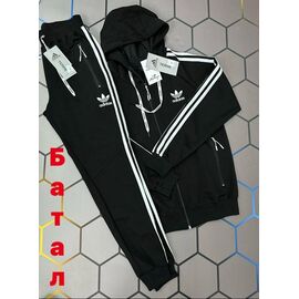 Фотография Костюм спортивный мужской 13040 black р.2XL-6XL "Alex Clothes" недорого оптом от прямого поставщика