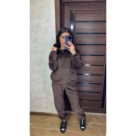 Фотография Костюм спортивный женский VL101 brown р.42-46 "VALENTINA" недорого оптом от прямого поставщика