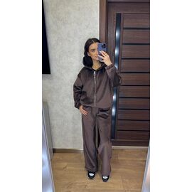 Фотография Костюм спортивный женский VL105 brown р.42-46 "VALENTINA" недорого оптом от прямого поставщика