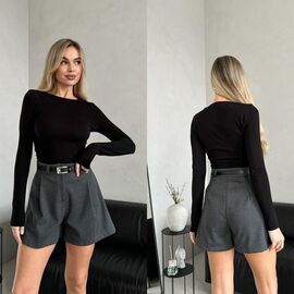 Шорти жіночі 6037-1 d.grey р.42-48 "LINDA" недорого оптом від прямого постачальника