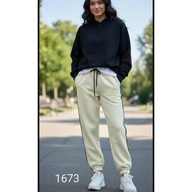 Фотография Штаны спортивные женские тёплые 1673 yellow р.S-L "Met&March" недорого оптом от прямого поставщика