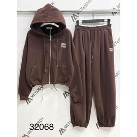 Костюм спортивний жіночий 32068 brown р.S-L "Met&March" недорого оптом від прямого постачальника