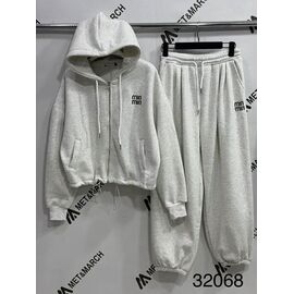 Костюм спортивний жіночий 32068 l.grey р.S-L "Met&March" недорого оптом від прямого постачальника