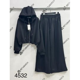 Фотография Костюм спортивный женский 4532 black р.S-L "Met&March" недорого оптом от прямого поставщика
