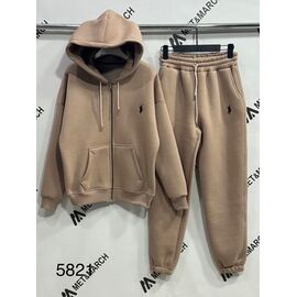 Фотография Штаны спортивные женские тёплые 5821 beige р.M-XL "Met&March" недорого оптом от прямого поставщика