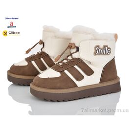 Уггі дитячі утеплені Зима A5619 beige-brown (7 пар р.31-37) "Clibee-Doremi" недорого оптом від прямого постачальника