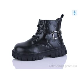 Черевики дитячі зручні Весна/осінь A009 black (8 пар р.27-31) "KEWK" недорого оптом від прямого постачальника