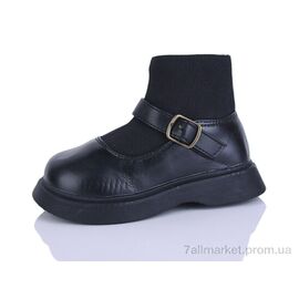 Черевики дитячі зручні Весна/осінь AA07-3 black (10 пар р.26-30) "KEWK" недорого оптом від прямого постачальника