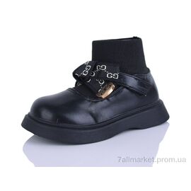 Черевики дитячі зручні Весна/осінь AA07-1 black (10 пар р.26-30) "KEWK" недорого оптом від прямого постачальника