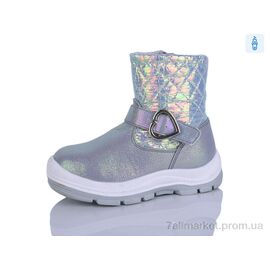 Черевики дитячі зручні Весна/осінь P101 silver (8 пар р.23-28) "KEWK" недорого оптом від прямого постачальника