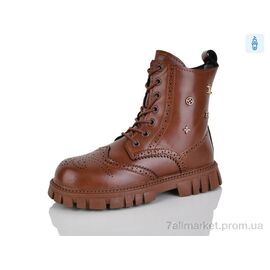 Черевики дитячі зручні Весна/осінь M28-28 brown (8 пар р.32-37) "KEWK" недорого оптом від прямого постачальника