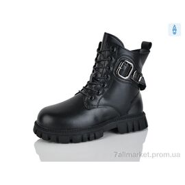 Черевики дитячі зручні Весна/осінь M30-30 black (8 пар р.32-37) "KEWK" недорого оптом від прямого постачальника