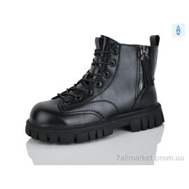 Черевики дитячі зручні Весна/осінь B002 black (8 пар р.32-37) "KEWK" недорого оптом від прямого постачальника