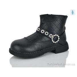 Черевики дитячі зручні Весна/осінь B003 black (8 пар р.32-37) "KEWK" недорого оптом від прямого постачальника