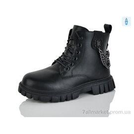 Черевики дитячі зручні Весна/осінь B190 black (8 пар р.32-37) "KEWK" недорого оптом від прямого постачальника