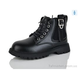 Черевики дитячі зручні Весна/осінь 9010 black (8 пар р.31-36) "KEWK" недорого оптом від прямого постачальника