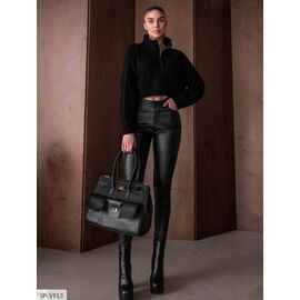 Шкіряні жіночі штани на флісі. р.42-44;44-46 "BEST FASHION" купити недорого від прямого постачальника