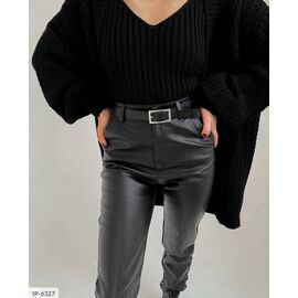 Фотография Женские кожаные брюки на флисе р.42-44;44-46;46-48 "BEST FASHION" купить недорого от прямого поставщика