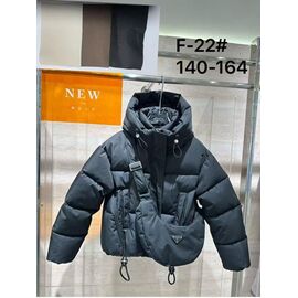 Фотография Курка детская зимняя на девочку F22 black р.146-164 "MALIBU" недорого оптом от прямого поставщика