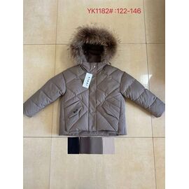 Фотография Курка детская зимняя на девочку YK1182 grey р.122-146 "MALIBU" недорого оптом от прямого поставщика