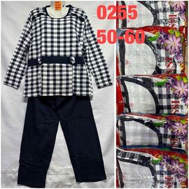 Фотография Пижама тёплая женская 0255 mix р.50-60 "SHELLY" недорого оптом от прямого поставщика