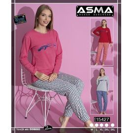 Фотография Пижама тёплая женская 15427 mix р.M-3XL "SHELLY" недорого оптом от прямого поставщика