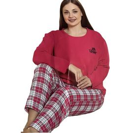 Фотография Пижама тёплая женская 16349 coral р.L-4XL "SHELLY" недорого оптом от прямого поставщика