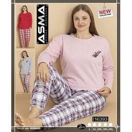 Фотография Пижама тёплая женская 16393 mix р.L-4XL "SHELLY" недорого оптом от прямого поставщика