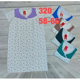 Фотография Ночнушка женская 320-1 mix р.58-66 "SHELLY" недорого оптом от прямого поставщика