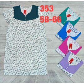 Фотография Ночнушка женская 353-1 mix р.58-66 "SHELLY" недорого оптом от прямого поставщика