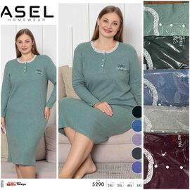 Фотография Ночнушка женская 5290 mix р.2XL-5XL "SHELLY" недорого оптом от прямого поставщика