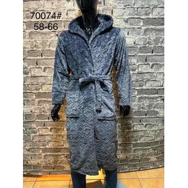 Фотография Халат мужской 70074 grey р.58-66 "SHELLY" недорого оптом от прямого поставщика