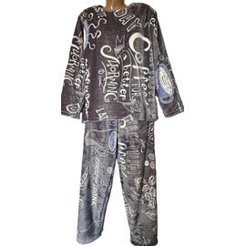 Фотография Пижама тёплая женская H110 grey р.48-58 "SHELLY" недорого оптом от прямого поставщика