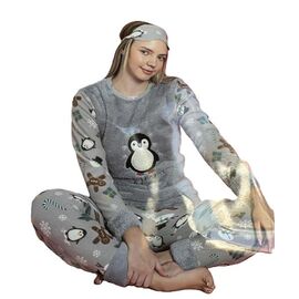 Фотография Пижама тёплая женская H120 grey р.M-2XL "SHELLY" недорого оптом от прямого поставщика
