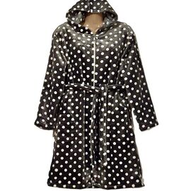 Фотография Халат женский тёплый H132 black р.48-58 "SHELLY" недорого оптом от прямого поставщика