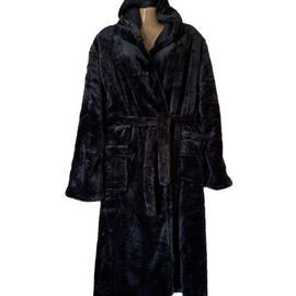 Фотография Халат женский тёплый H136 black р.56-60 "SHELLY" недорого оптом от прямого поставщика