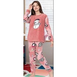 Фотография Пижама детская тёплая на девочку 4422 peach р.9-12 "MMZ" недорого оптом от прямого поставщика