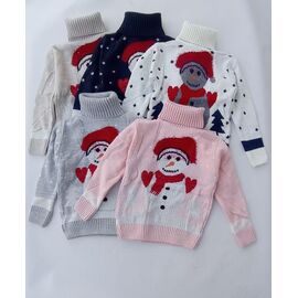 Фотография Свитер детский на девочку 235 blue р.6-9 "Meloria" недорого оптом от прямого поставщика