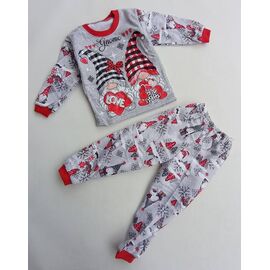 Фотография Пижама детская тёплая унисекс ML2928 grey р.28-36 "Meloria" недорого оптом от прямого поставщика