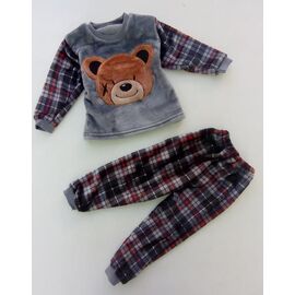 Фотография Пижама детская тёплая на мальчика ML3059 grey р.26-34 "Meloria" недорого оптом от прямого поставщика
