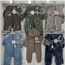 Фотография Комбинезон детский тёплый на мальчика 1021 brown р.0.6-1.6 "BURATINO" недорого оптом от прямого поставщика