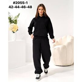 Костюм спортивний жіночий 2055-1 black р.42-48 "ZLATA" недорого оптом від прямого постачальника