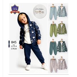 Фотография Костюм детский спортивный тёплый на мальчика 845 d.green р.1-4 "BURATINO" недорого оптом от прямого поставщика