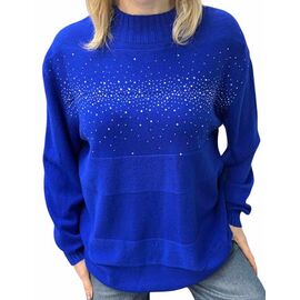 Фотография Свитер женский 24070 blue р.50-58 "Elena&Vika" недорого оптом от прямого поставщика