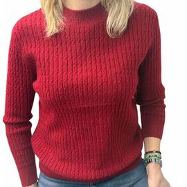 Фотография Свитер женский 24083 wine р.44-50 "Elena&Vika" недорого оптом от прямого поставщика