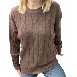 Фотография Свитер женский 25413 brown р.46-52 "Elena&Vika" недорого оптом от прямого поставщика